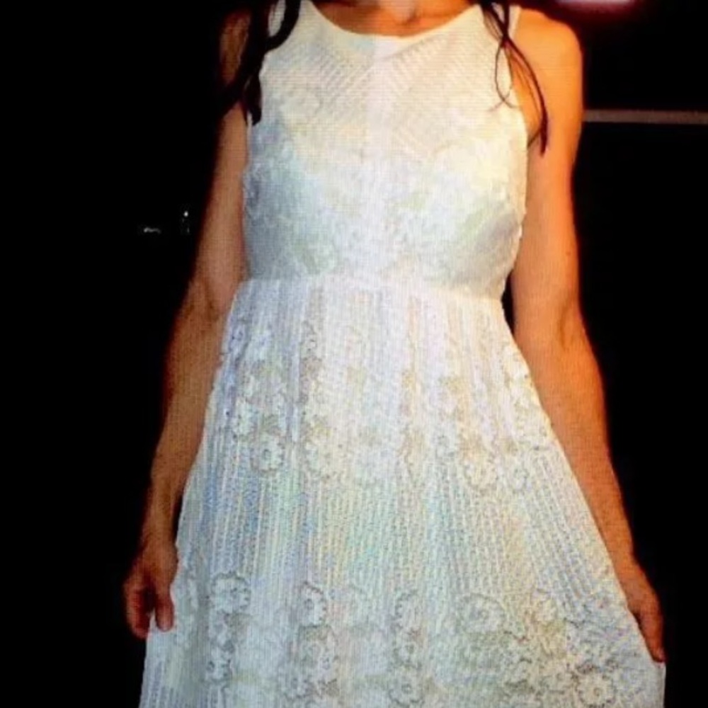 (A80) NEW White a-line dress FREE PEOPLE Size 4